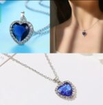 Heart-Shaped Crystal Gemstone Pendant Necklace - Image 3