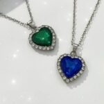 Heart-Shaped Crystal Gemstone Pendant Necklace