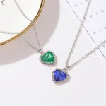 Heart-Shaped Crystal Gemstone Pendant Necklace - Image 6