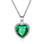 Heart-Shaped Crystal Gemstone Pendant Necklace - Image 4