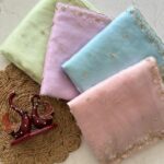 এক্সক্লুসিভ পেস্টেল টিস্যু অর্গানজা (Tissue Organza)শাড়ি