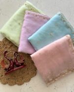 এক্সক্লুসিভ পেস্টেল টিস্যু অর্গানজা (Tissue Organza)শাড়ি