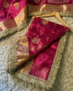 এক্সক্লুসিভ অর্গ্যানজা শাড়ি (Organza Saree with Zari Border) - Image 2