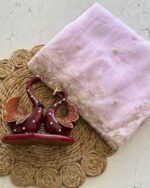 এক্সক্লুসিভ পেস্টেল টিস্যু অর্গানজা (Tissue Organza)শাড়ি - Image 7
